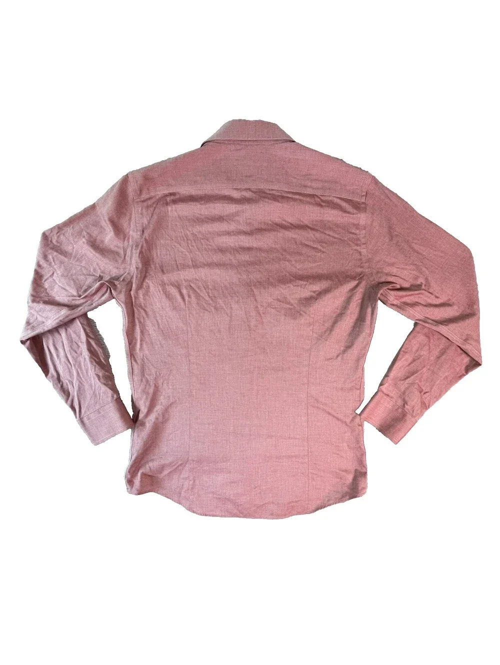 Banana Republic Non-Iron Dress Shirt Mens M Pink Slim Fit Cotton Business Casual